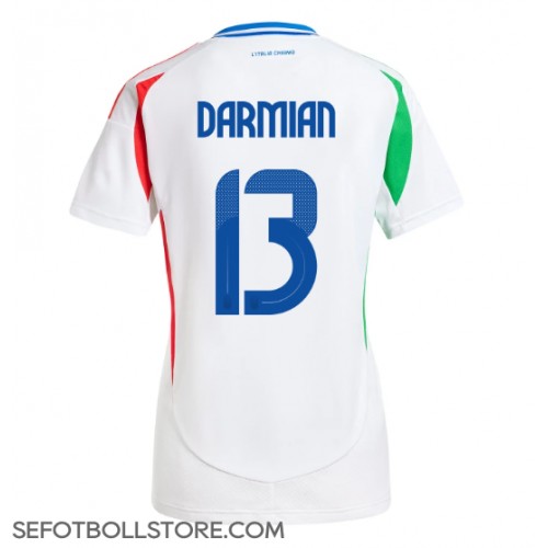 Italien Matteo Darmian #13 Replika Bortatröja Dam EM 2024 Kortärmad